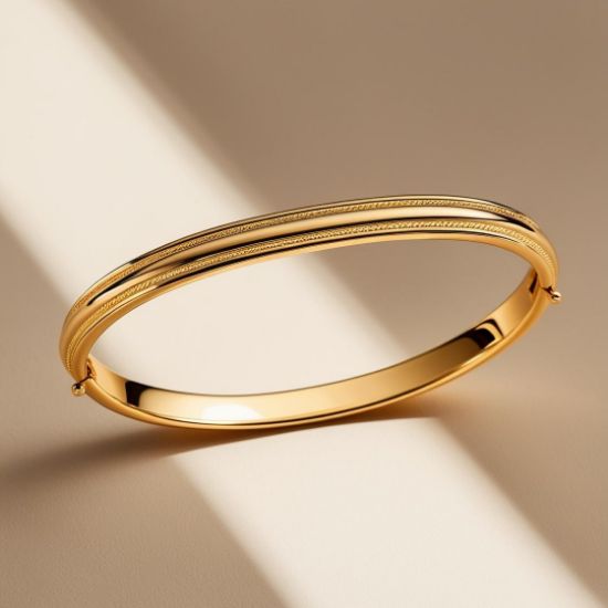 Picture of Oval shape Bangle in gold