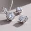 Picture of Silver diamond pendent and earring 