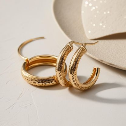 Picture of New Hoops and Bali Earring